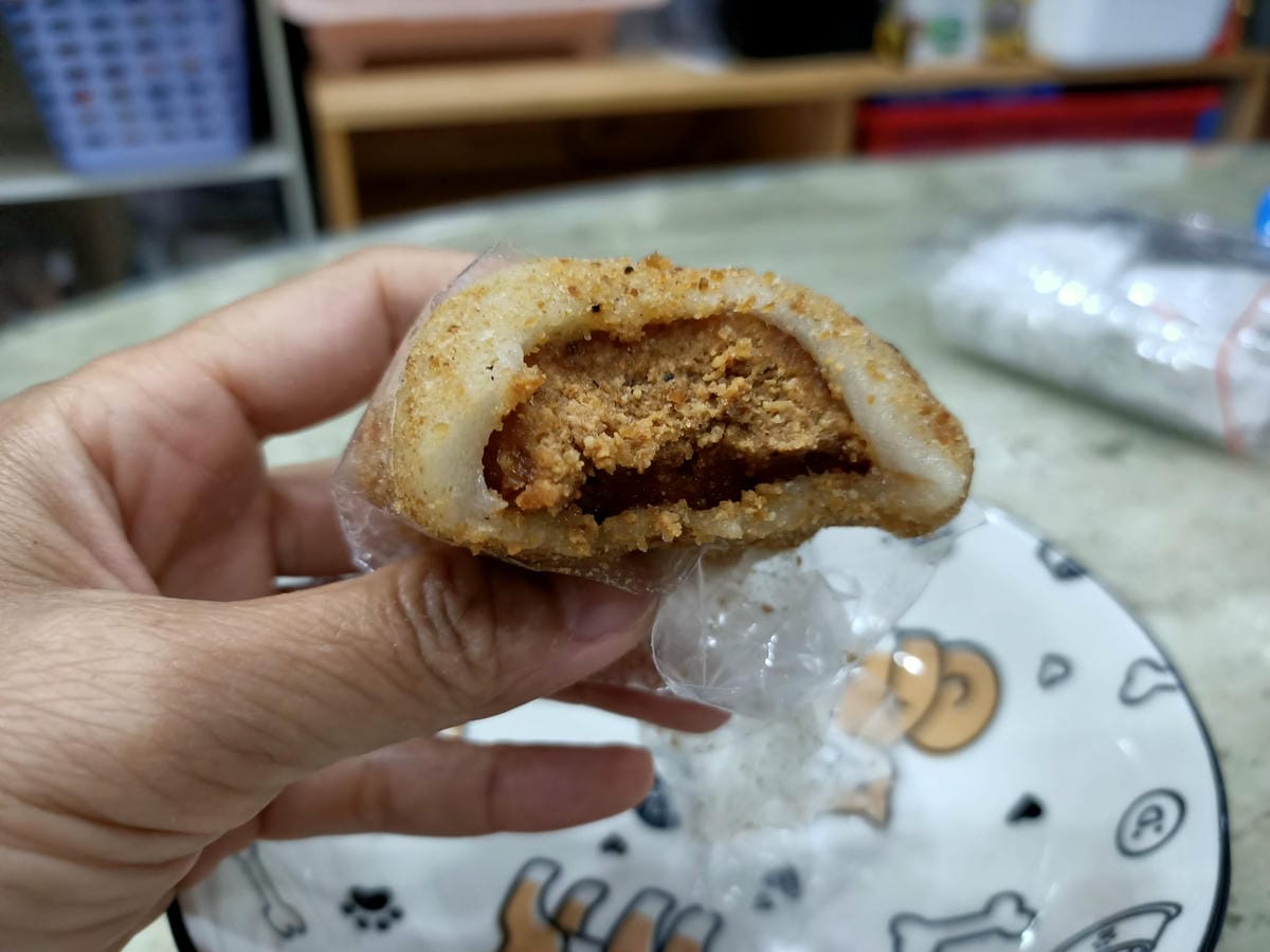 阿美現烤古早味蛋糕-麻糬也好吃