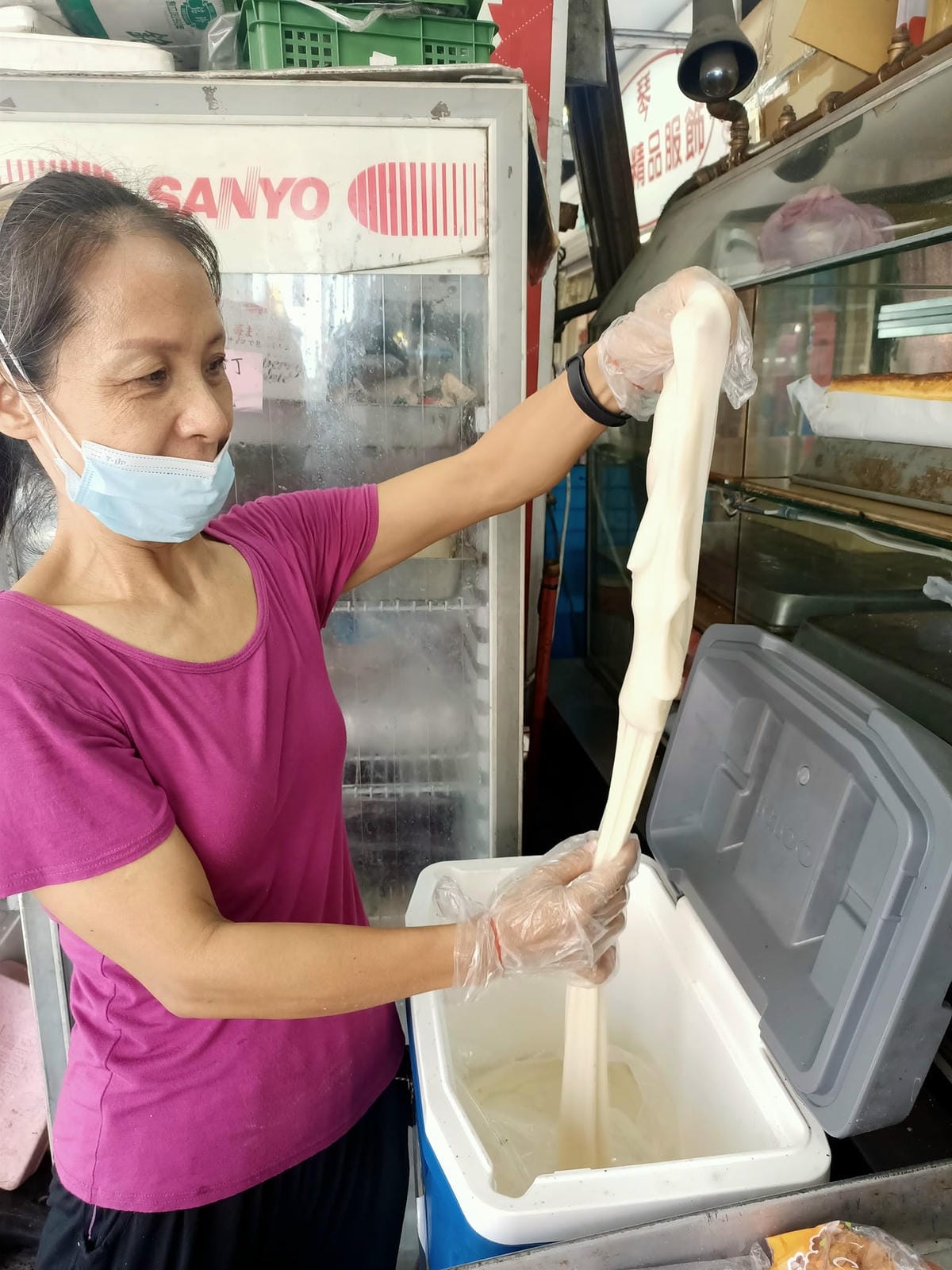 阿美現烤古早味蛋糕-麻糬也好吃